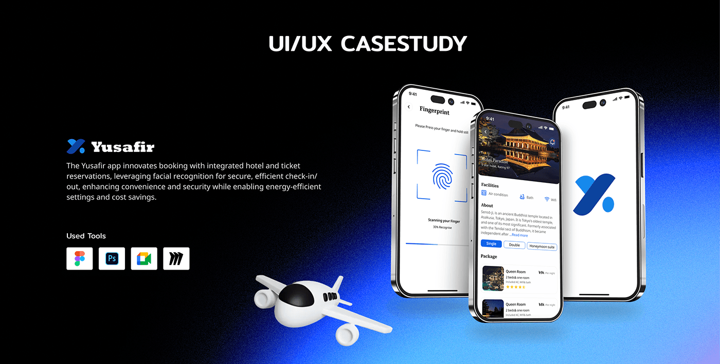 traveling app Case Study mobile app case study uiux case study UX Case Study dark mode Dark mode case study traveling app case study ticket booking  hotel booking