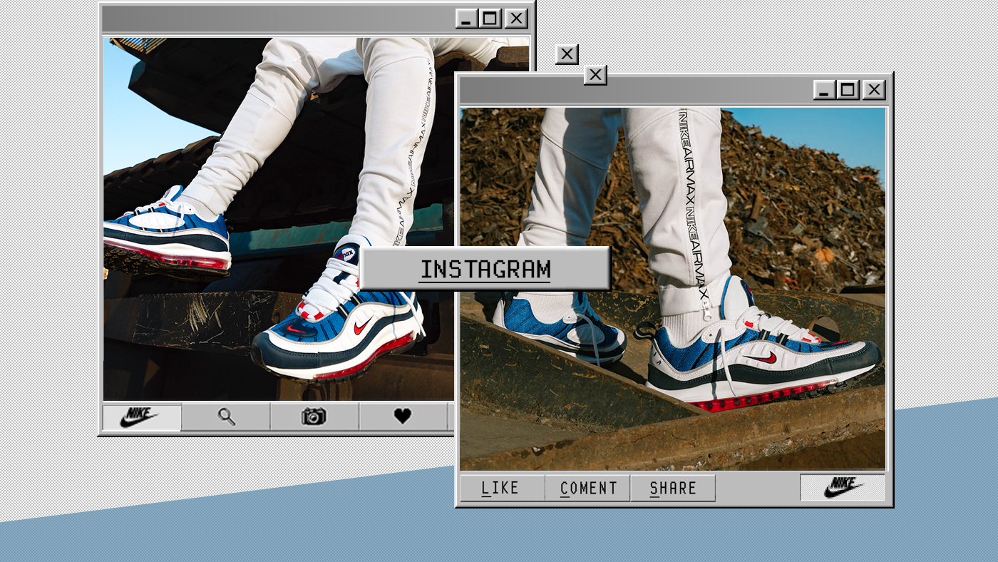 Nike airmax Website Retro Glitch 24kilates 3D still life sneakers