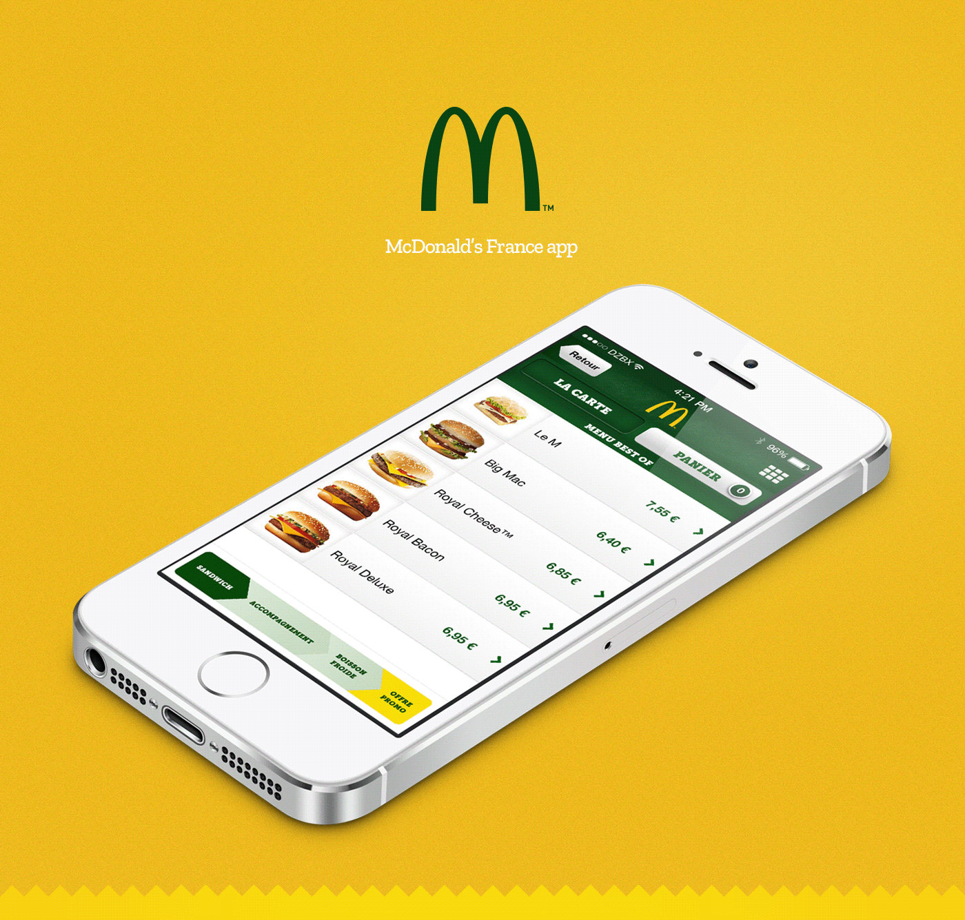 interface design fooding burger MacDonalds refresh