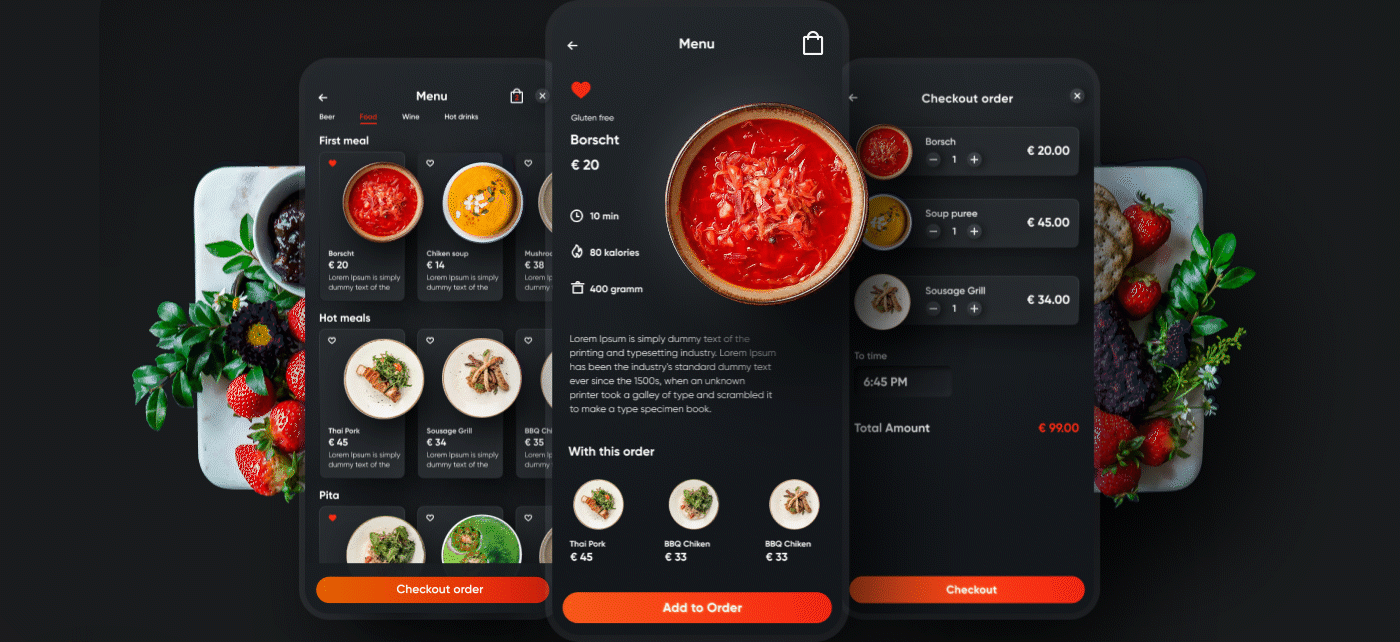 animation  delivery app interactive Restaurant app UI ux mobile app design product design  food app user experience