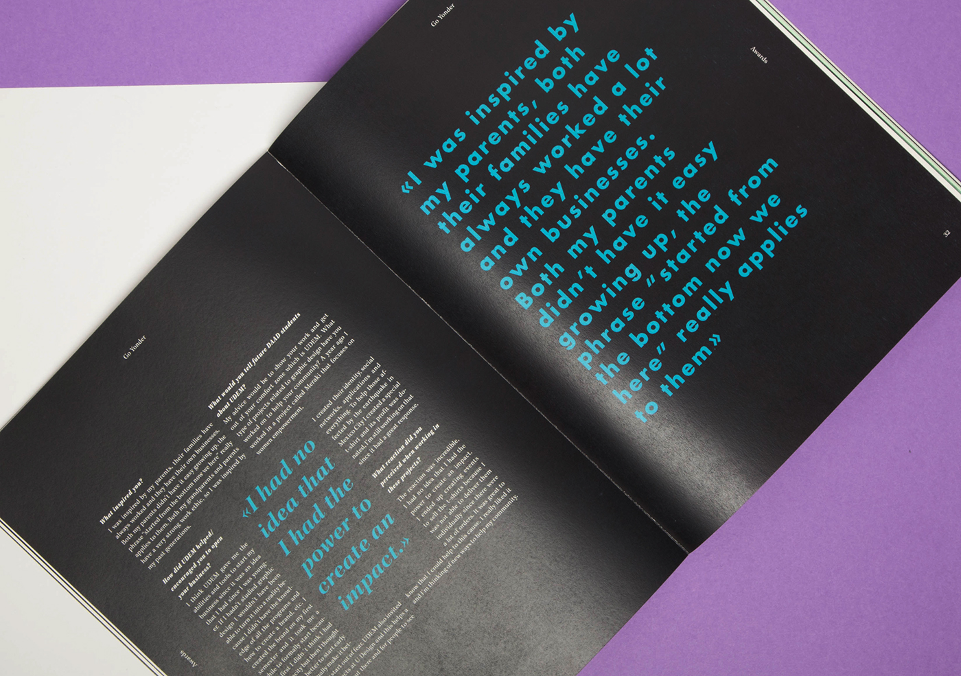magazine editorial design  typography   universe Space  Beyond type editorial holographic gradients