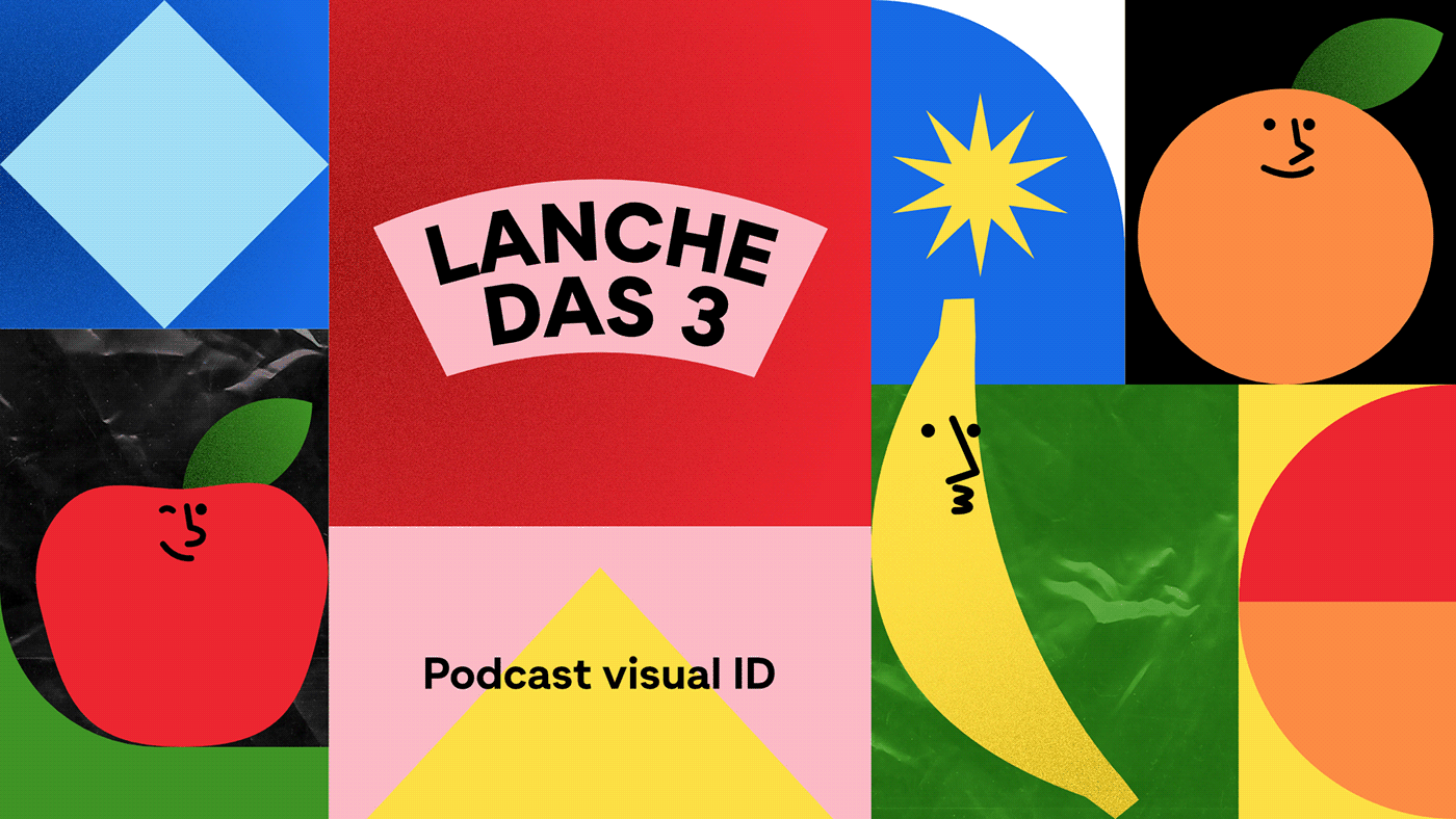 Brazil colorful Fruit Fun ID lanche modern podcast queer social media