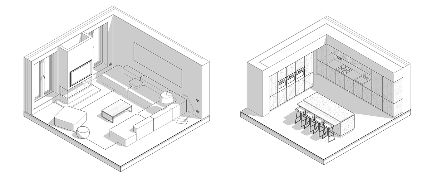 Interior house interior design  visualization