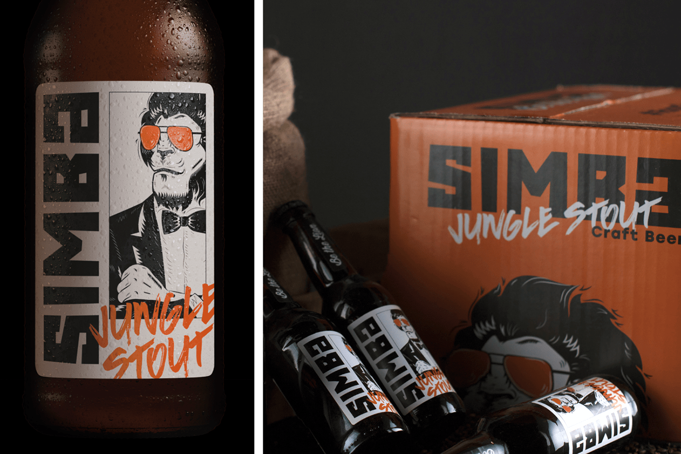 Simba beer craft beer brand strategy packaging design labels bottle design