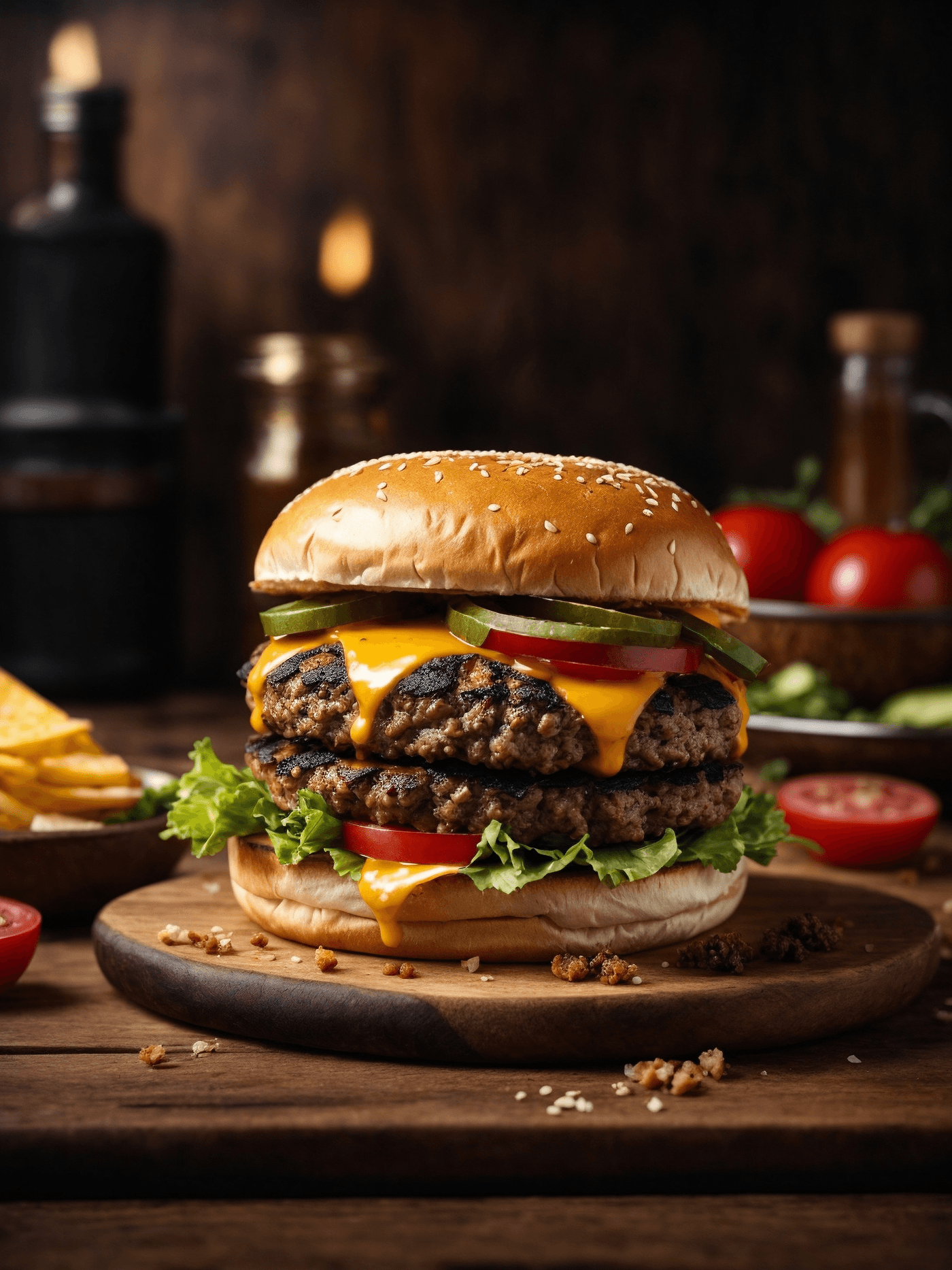 hamburger Food  burger restaurant Fast food marketing   Graphic Designer Social media post ai artificial intelligence