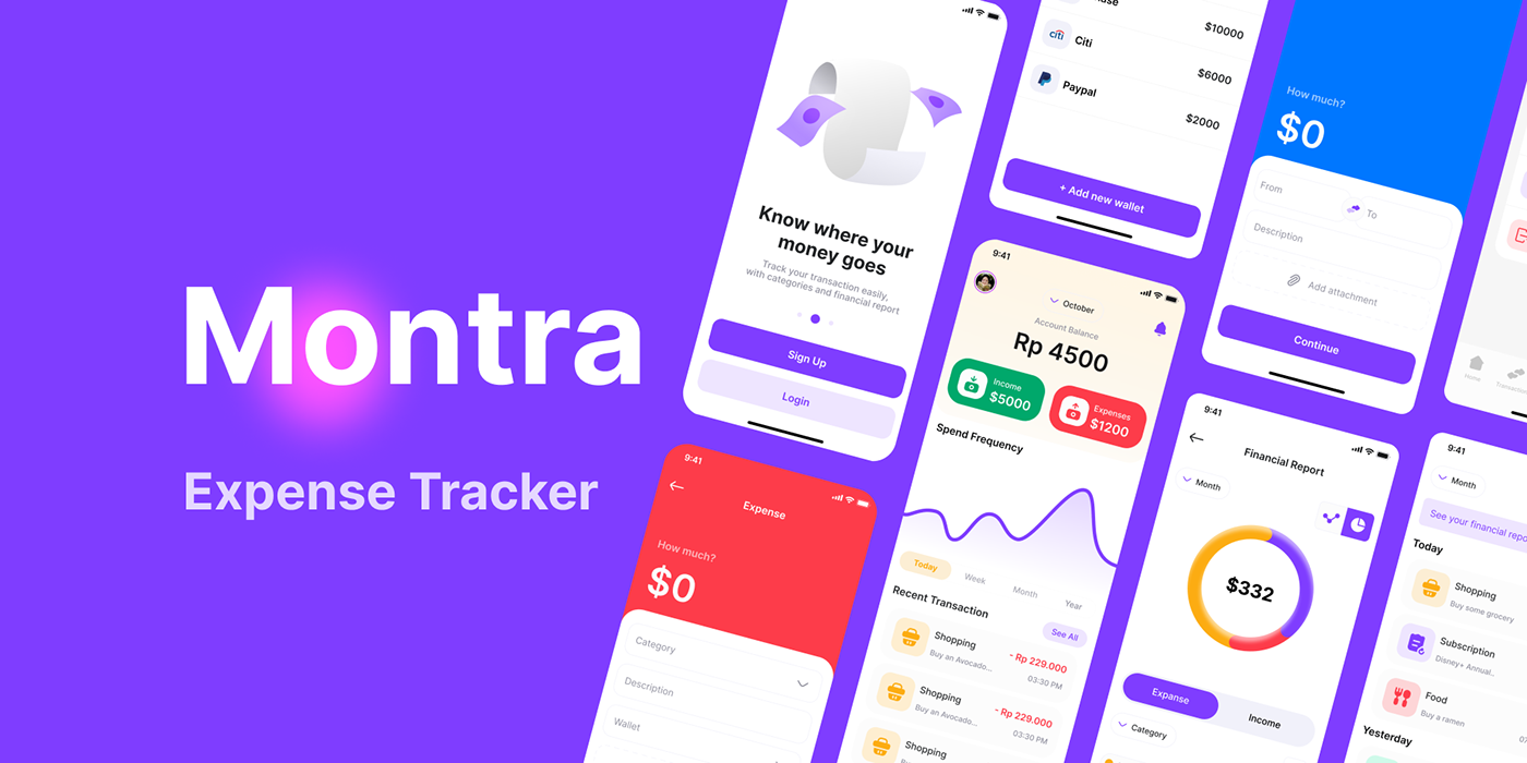 tracker Tracker app tracking Mobile app expense tracker finance TRANSFER UI/UX Figma user interface