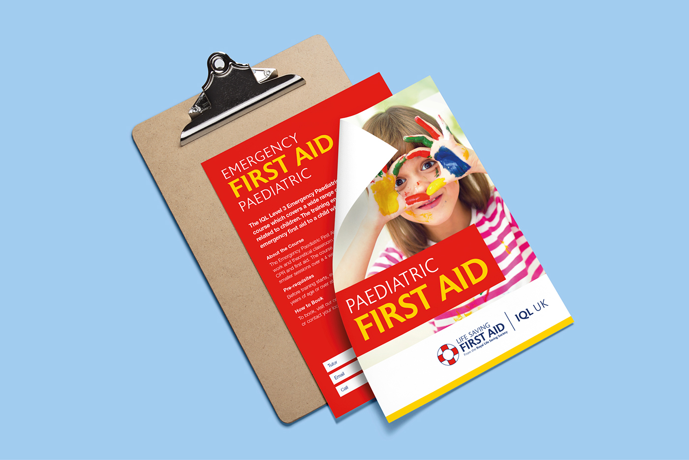 brand identity design leaflet Email life saving life Savinf marque