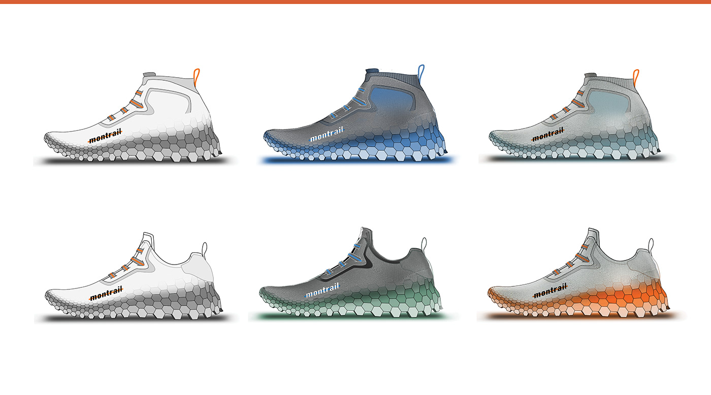 fashion design industrial design  montrail product design  shoe design