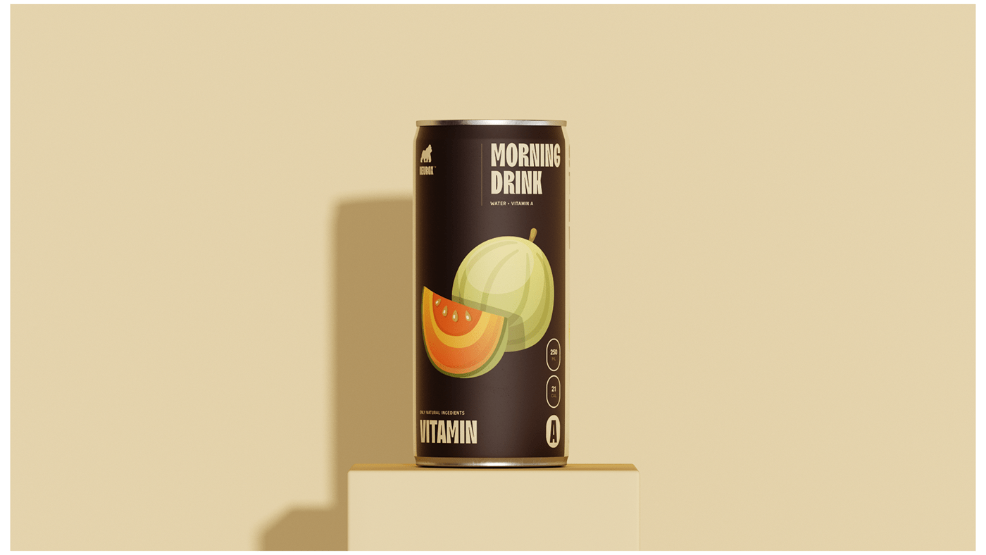 3D drink energy Food  minimal package Packaging vegan water vegetable