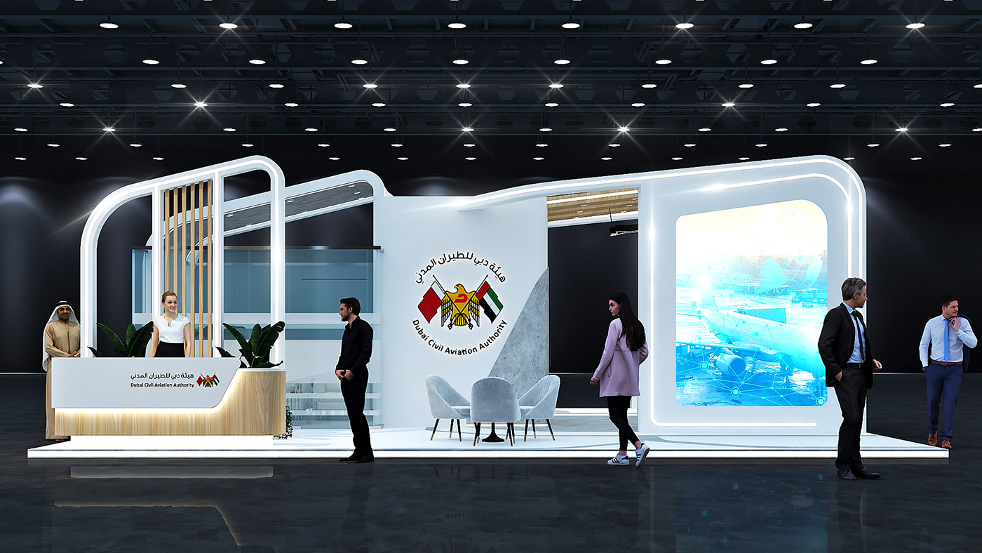 exhibition stand booth design Stand visualization exhibit tradeshow booth adnec
