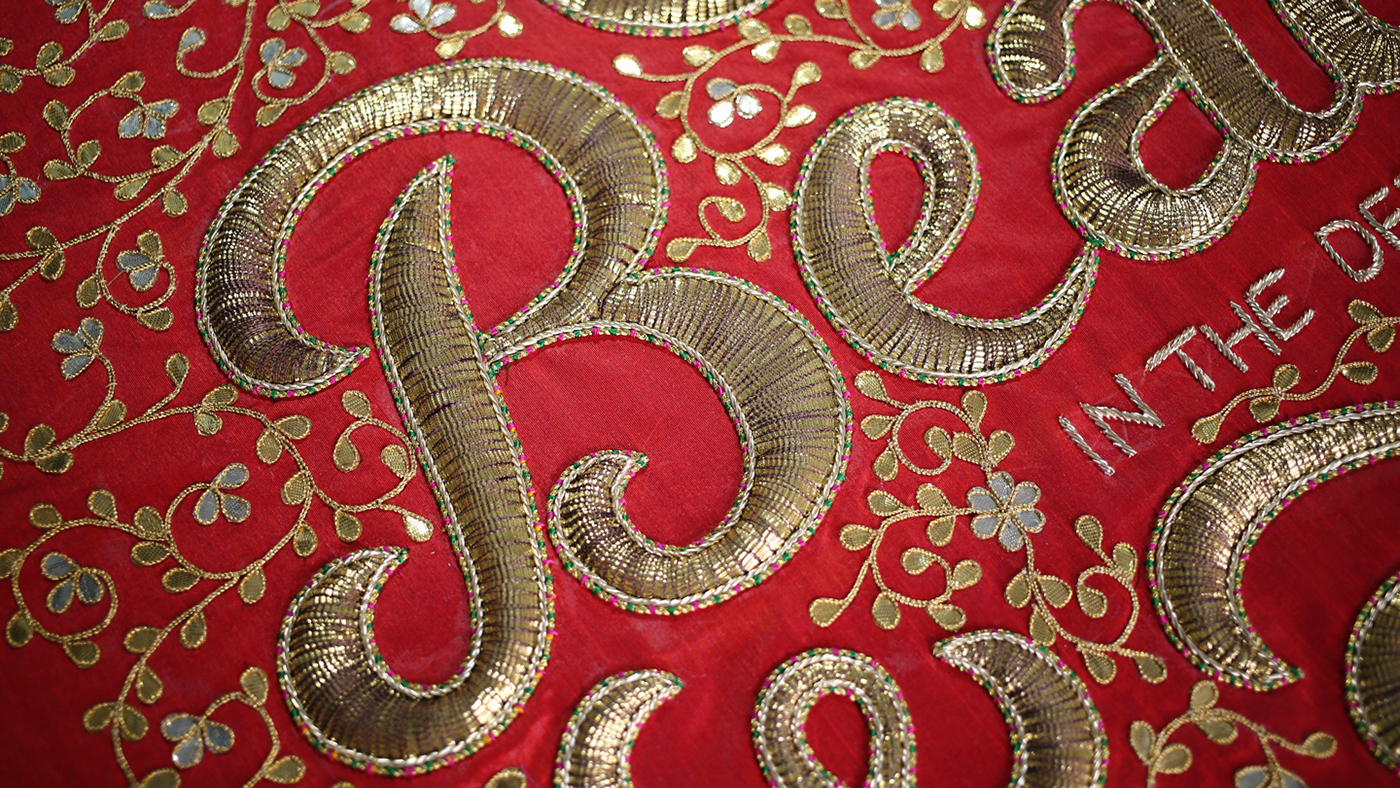 India handicrafts textile experimental type type Handmade Type Embroidery ornamentation surface type