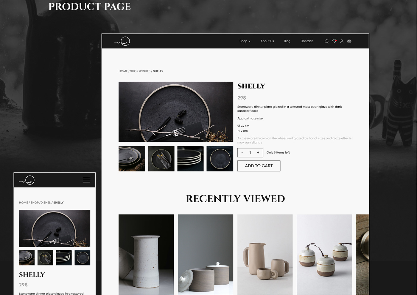 ceramic ceramics  e-commerce online store Pottery ui design UI/UX UX design Web Design  Website