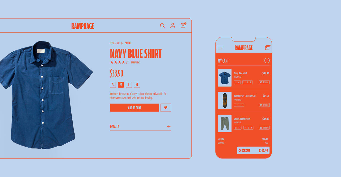 Figma UI/UX ui design user interface Ecommerce skate sports Web Design  Website Clothing