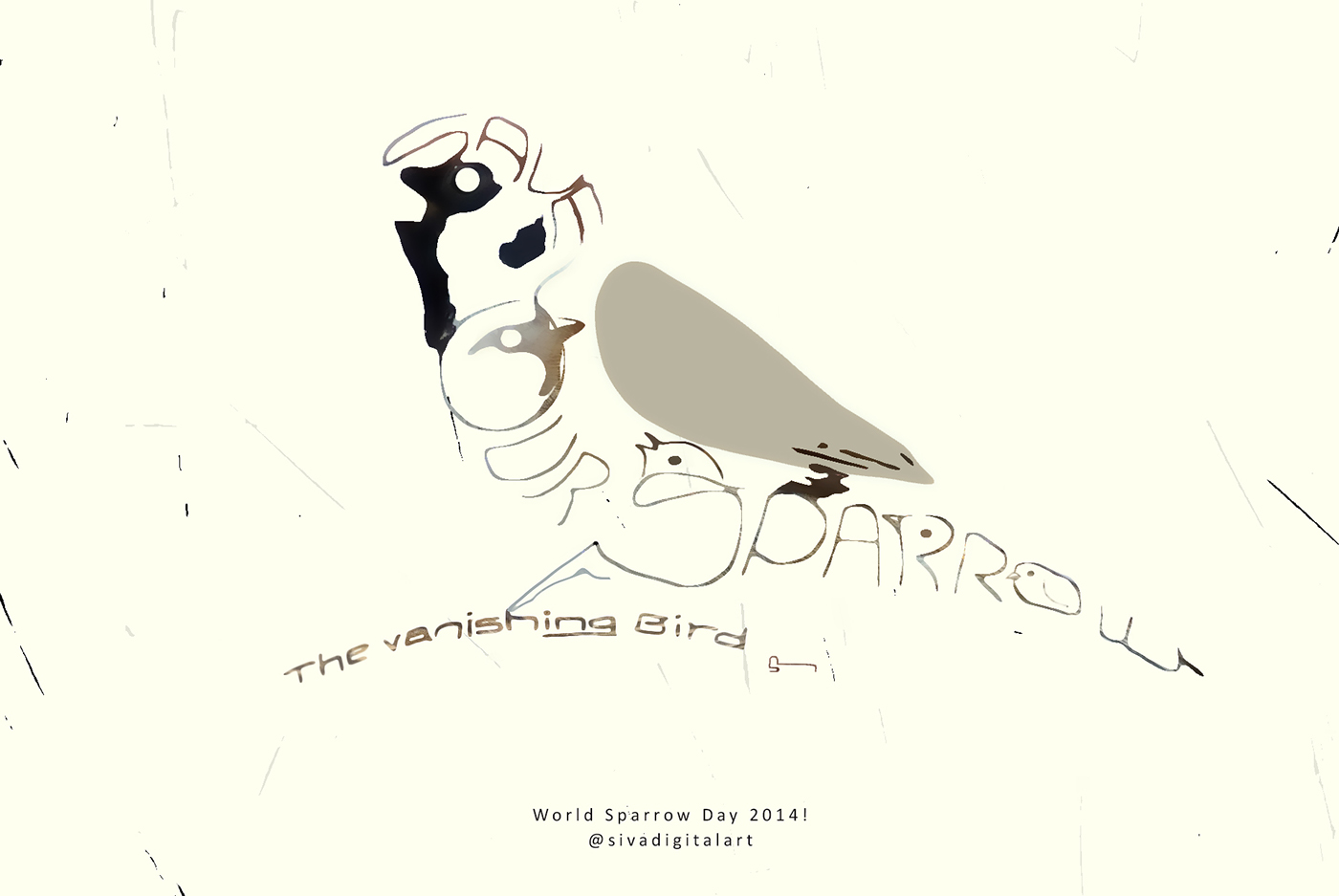 sparrow,world sparrow day,save,bird,birds,Nature,art,sketch,doodle,typo,des...