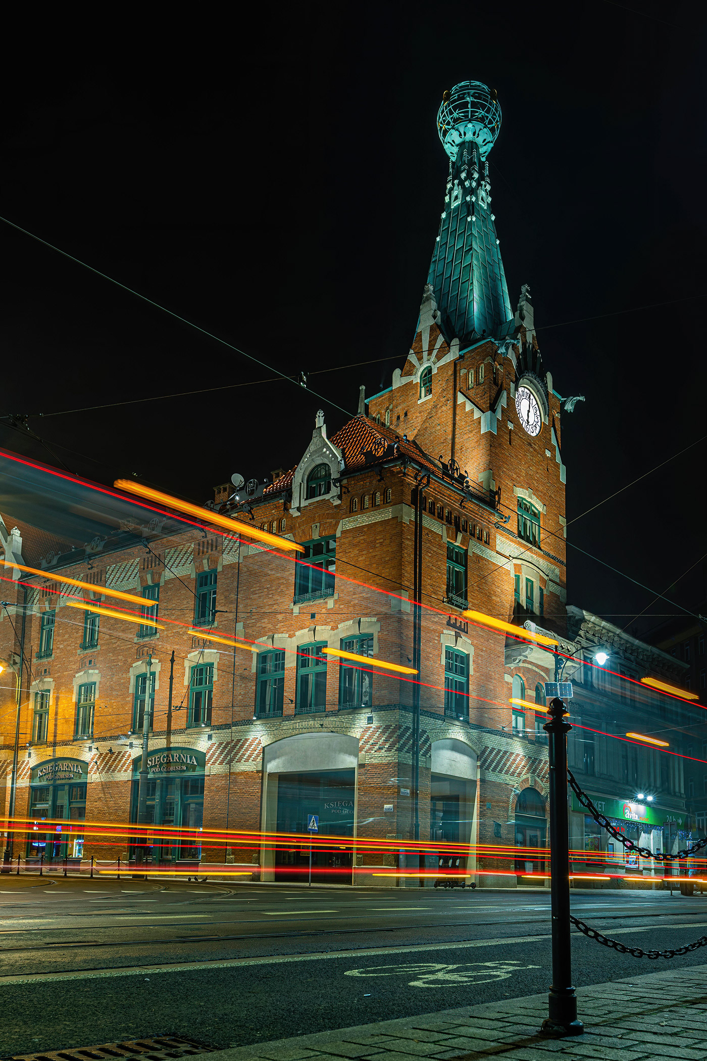 center city December krakow light night poland