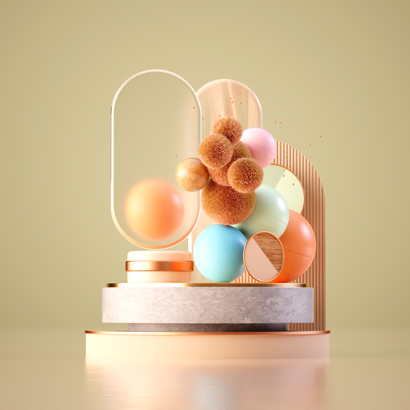 3d Abstract Compositions 