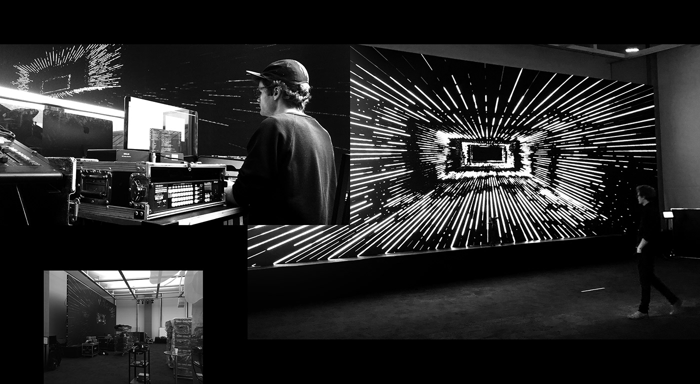 installation exhibiton motion black and white minimal interactive design interaction motion sensor