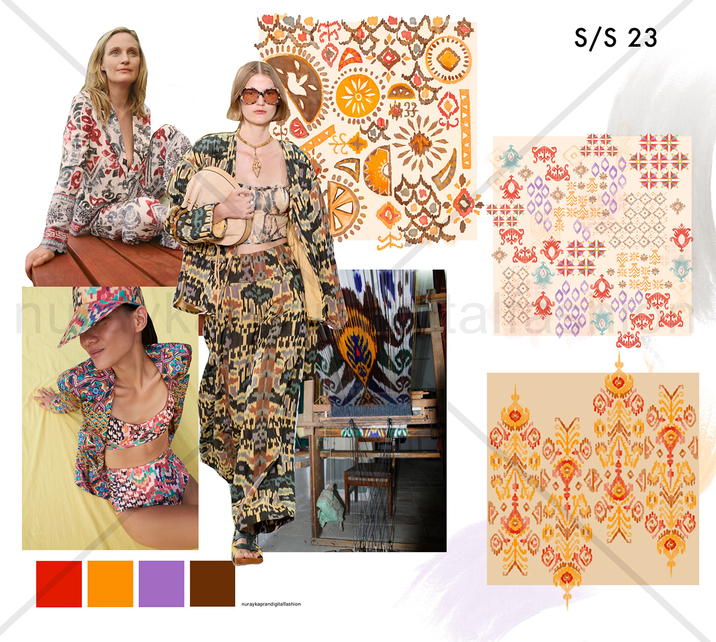 Fashion  pattern textile summer Board mood color tasarım trend moda design