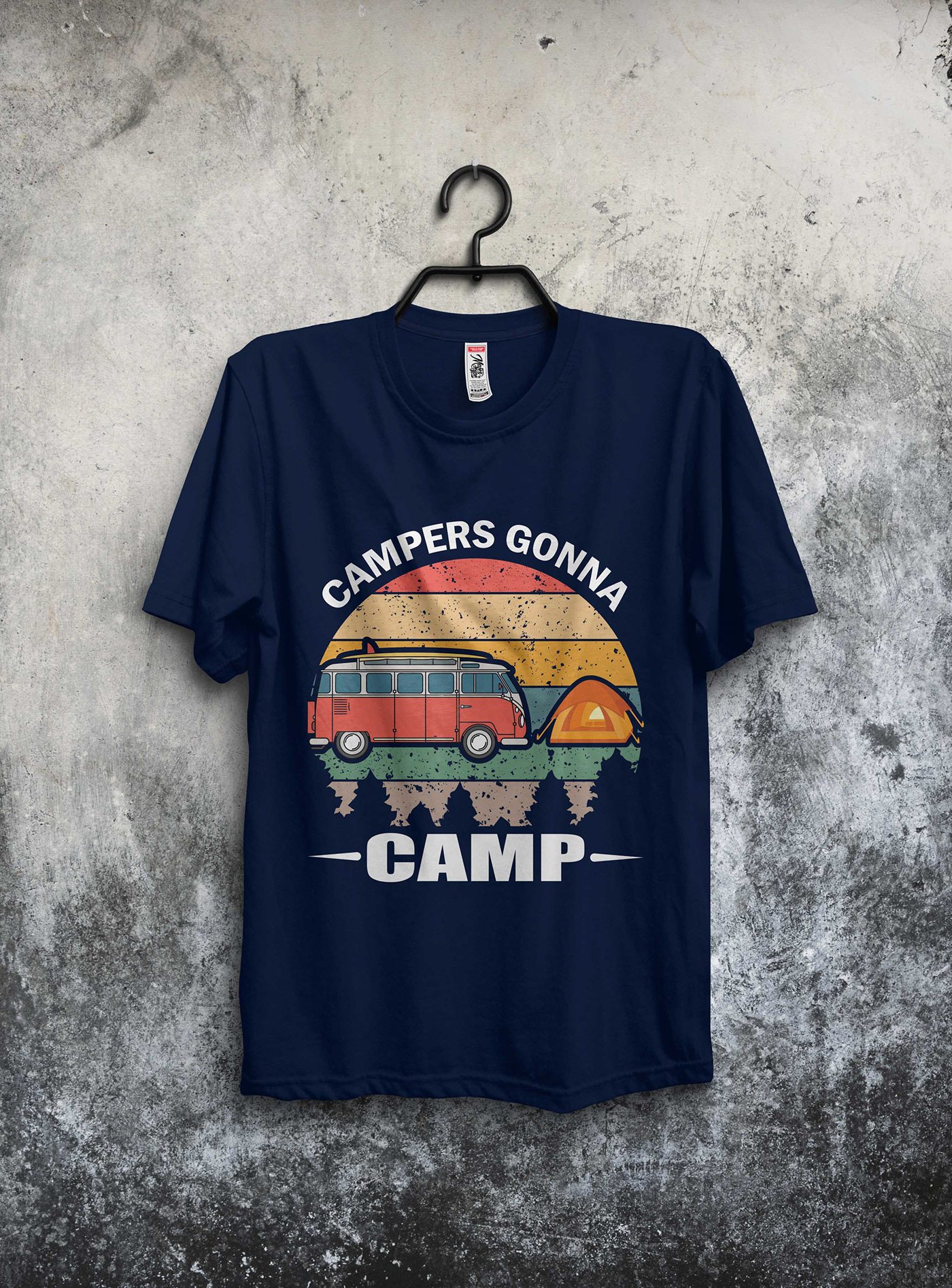 Camping T-Shirt Design Bundle Free on Behance