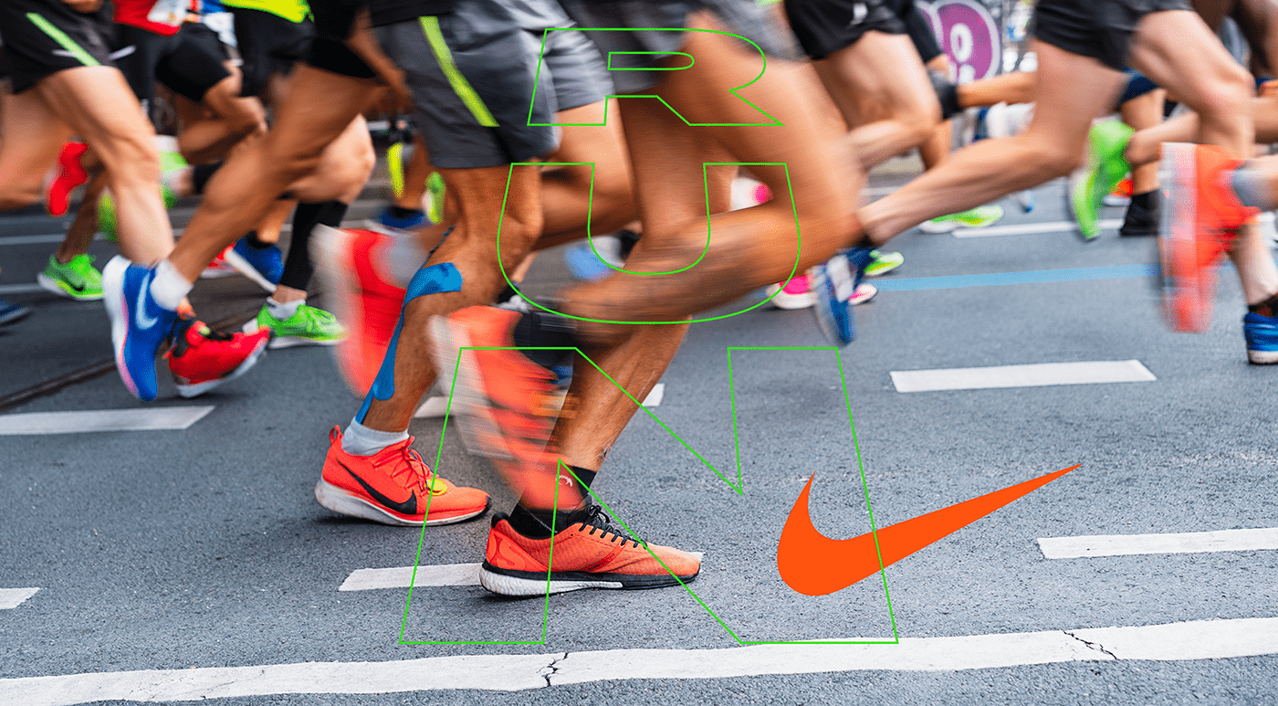 Nike berlin sport ILLUSTRATION  design Marathon typography   branding 