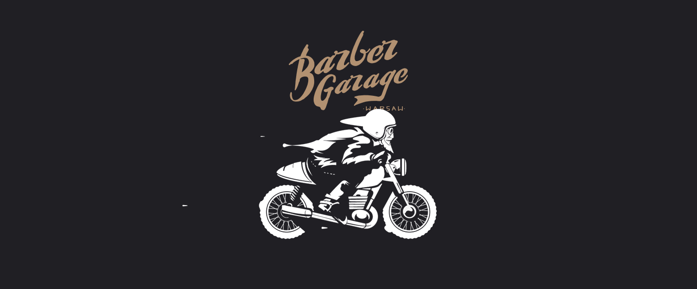 barber garage motion design Rockabilly poster Web Character comics cell animation