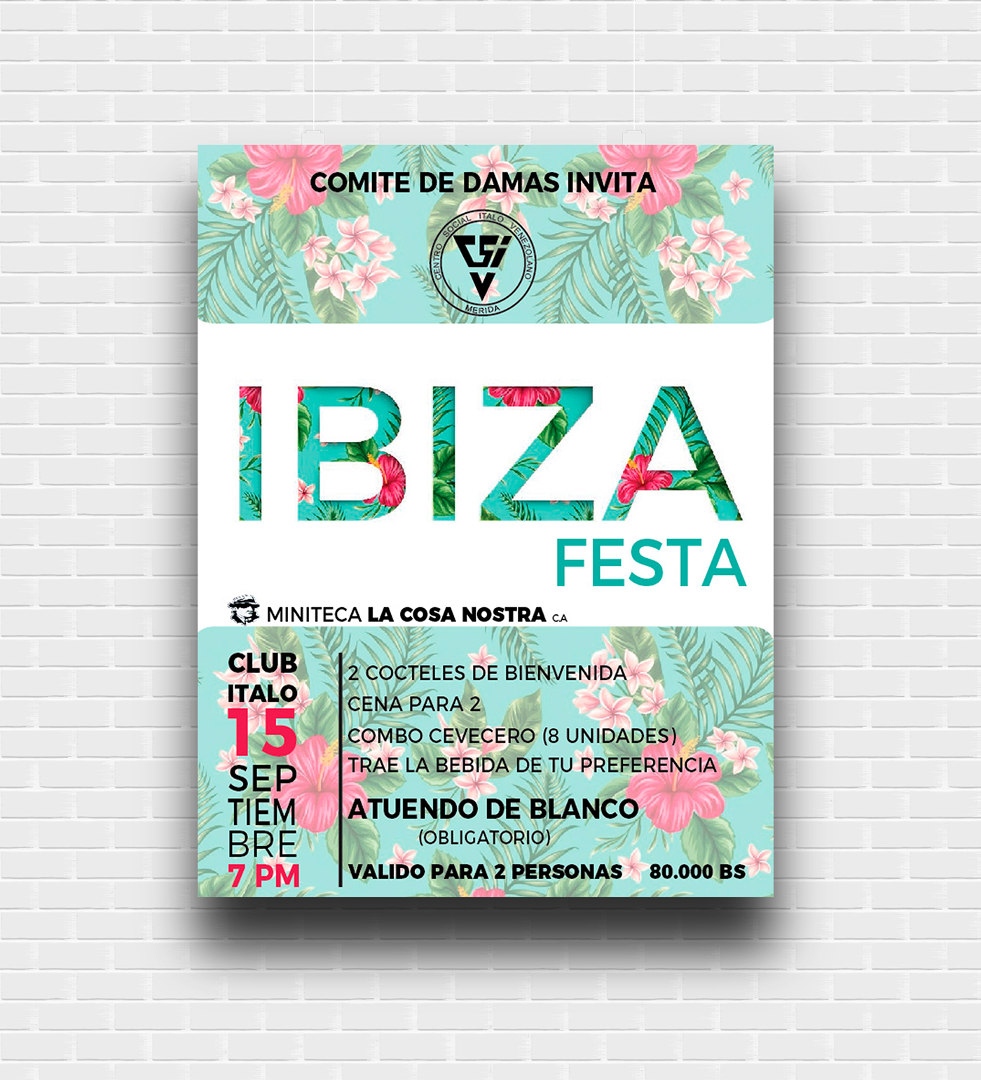 ibiza White festa beach flyer poster party Ibiza Party