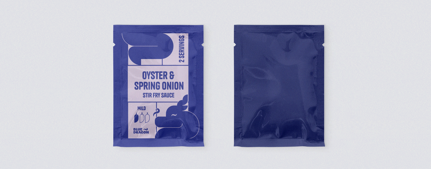 redesign rebranding design Packaging Food  asia Asian Food vector rediseño blue dragon