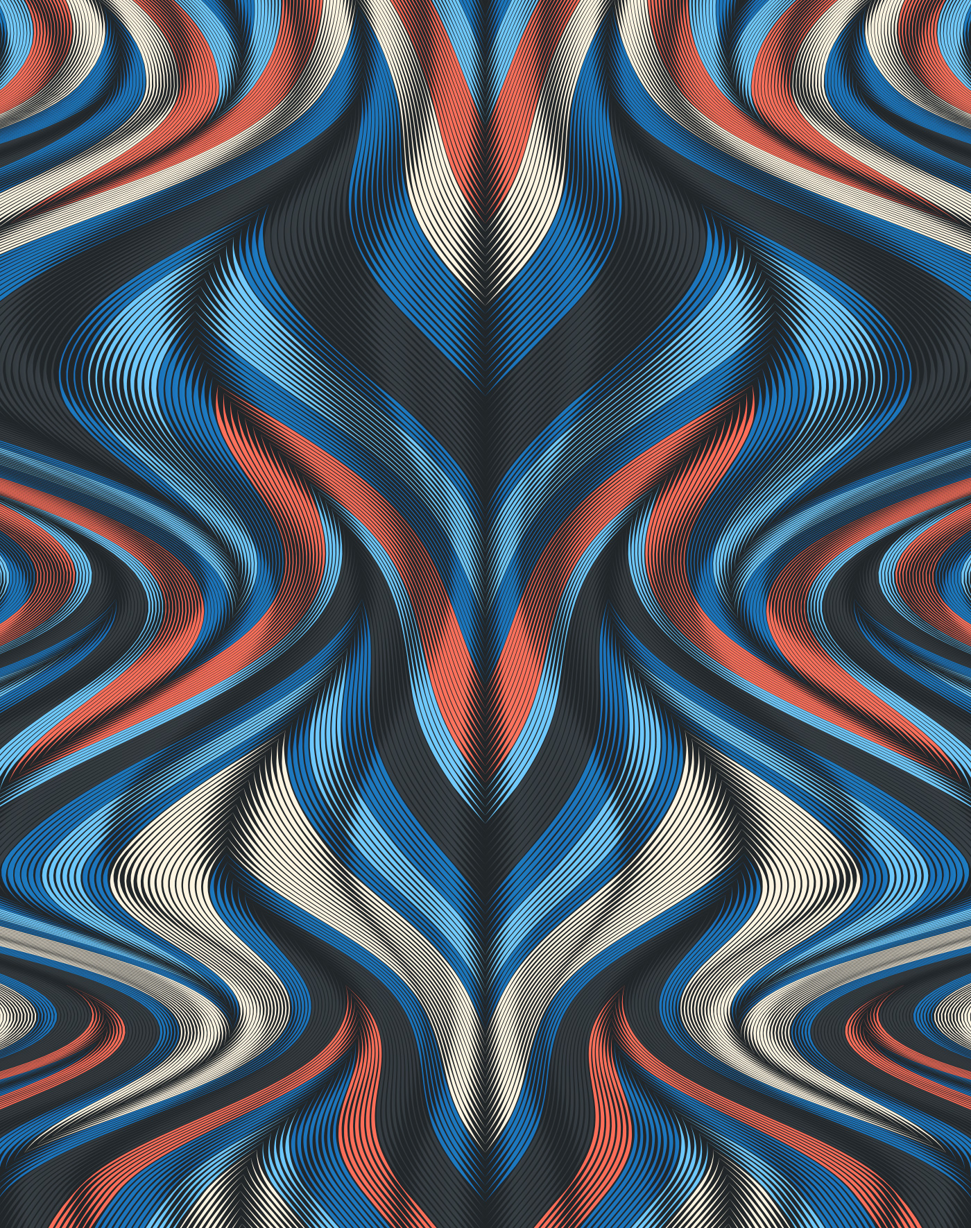 Adobe Portfolio abstract moire pattern lines color psychedelic stripes vector illusion