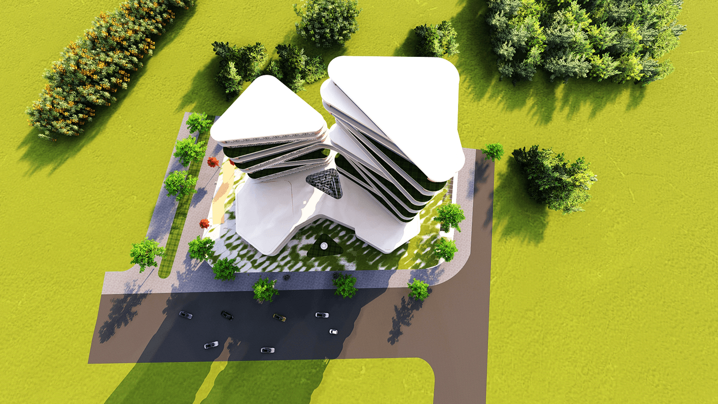architecture Render visualization 3D archviz towers building tower residential commercial