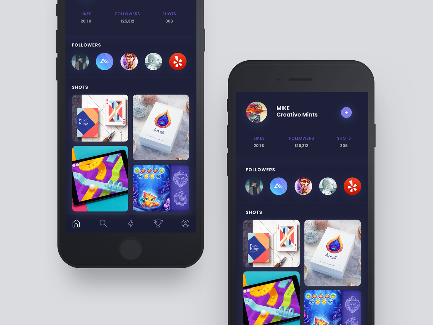 cards concept exploration feed ios iphone log poem profile trend ux