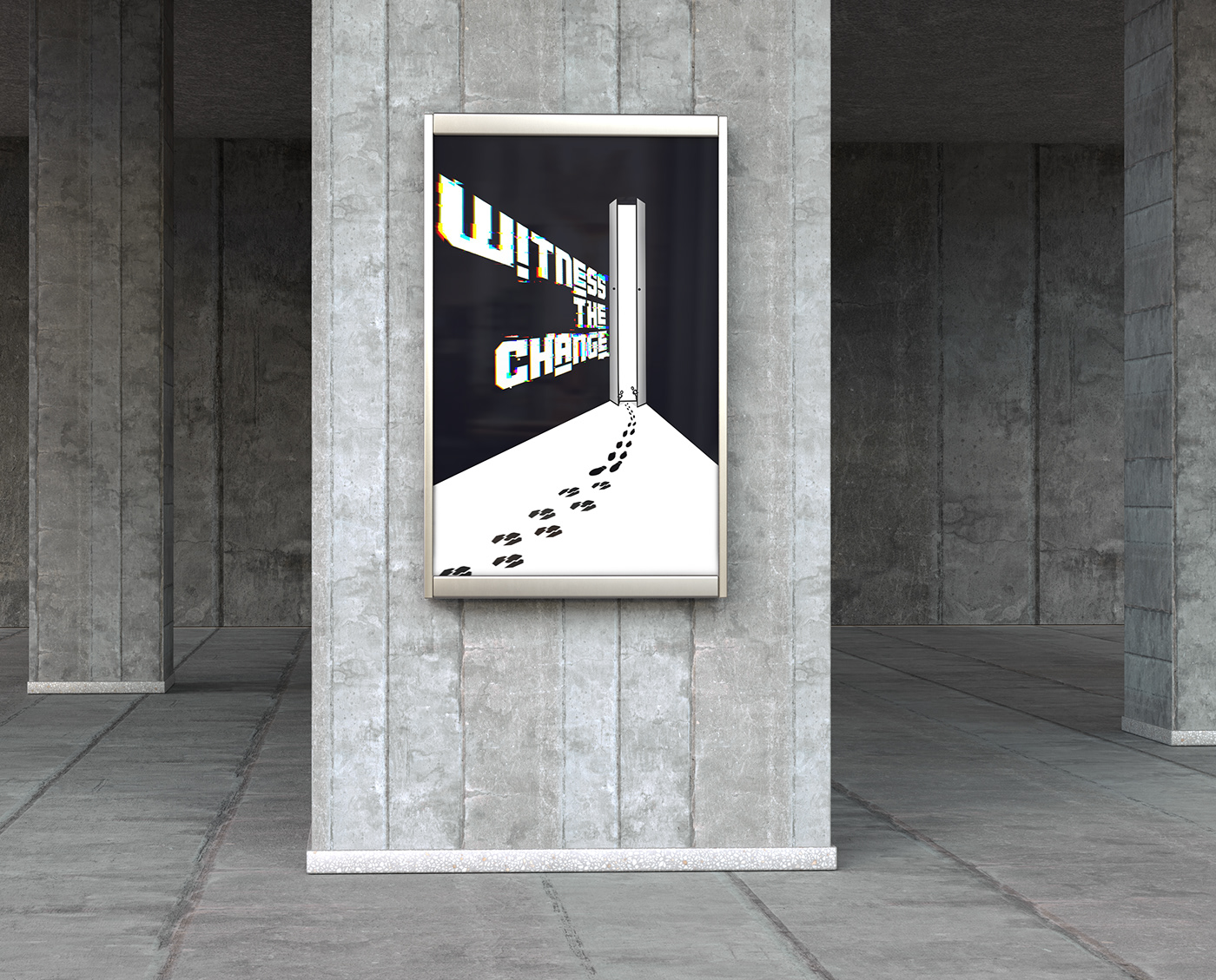 poster Poster Design typography   typography design Glitch futuristic robot Cyberpunk Cyborg