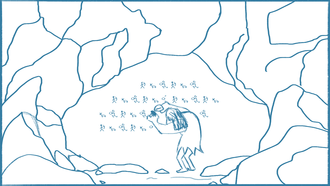 cave caveman vector story illustrations stone writing