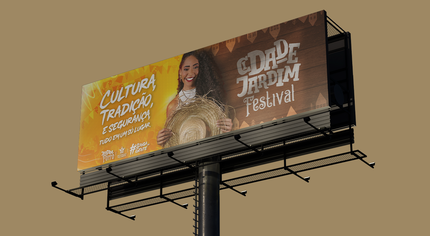 brand identity campanha festa junina festival festival poster flyer identidade visual music Outdoor Social media post
