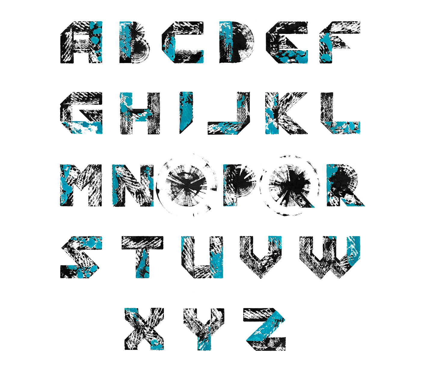 wood wooden Typeface font experimental print ink gouache