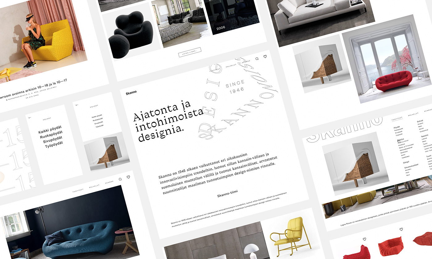 furniture design brand identity industrial typography   Interior enteriour Website UI