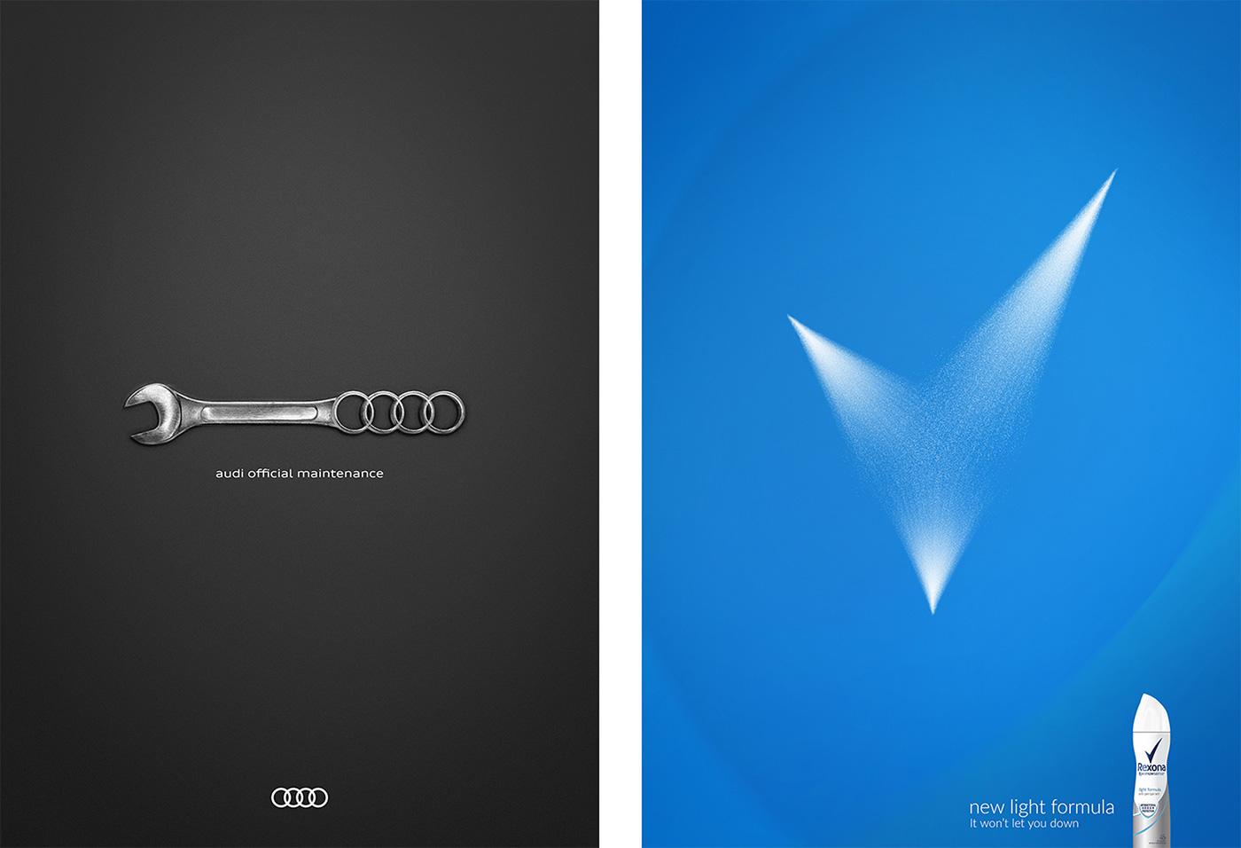 poster brands Minimalism Advertising  colour idea Audi Rexona Lays heinz