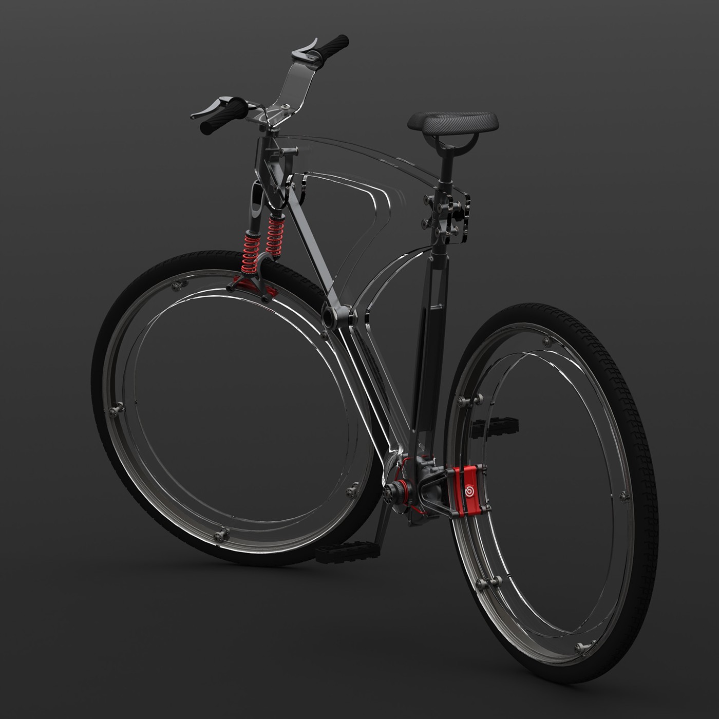 Bike Bicycle transparent plexiglass