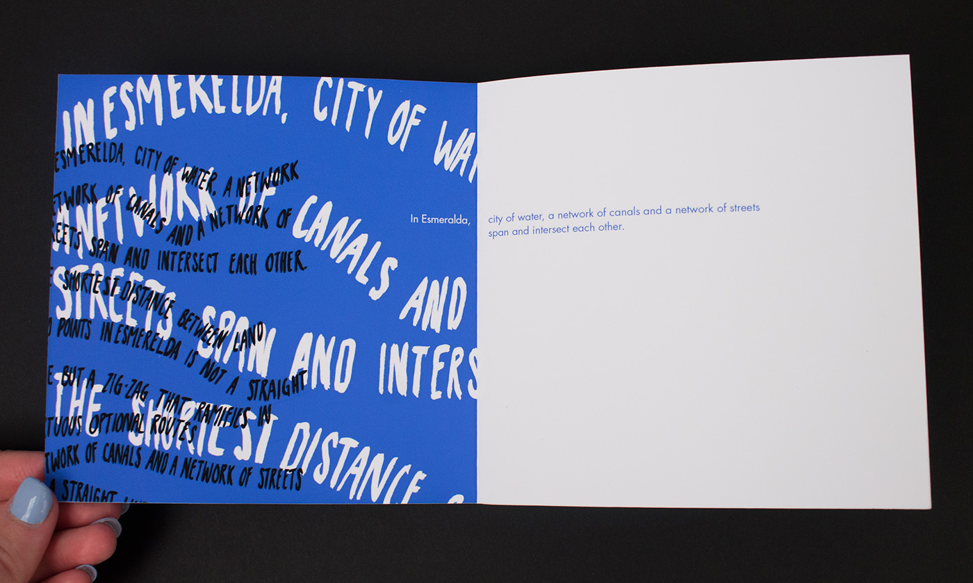 Advanced typography experimental string Transparency maps cutout Invisible Cities italo calvino booklets box set octavia Esmerelda chloe