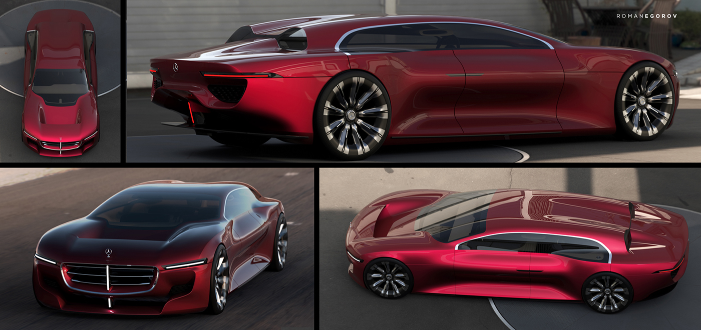 advanced aerodynamic LIMOUSINE mercedes-benz sedan cardesign car sketches car renders  pforzheim 2016