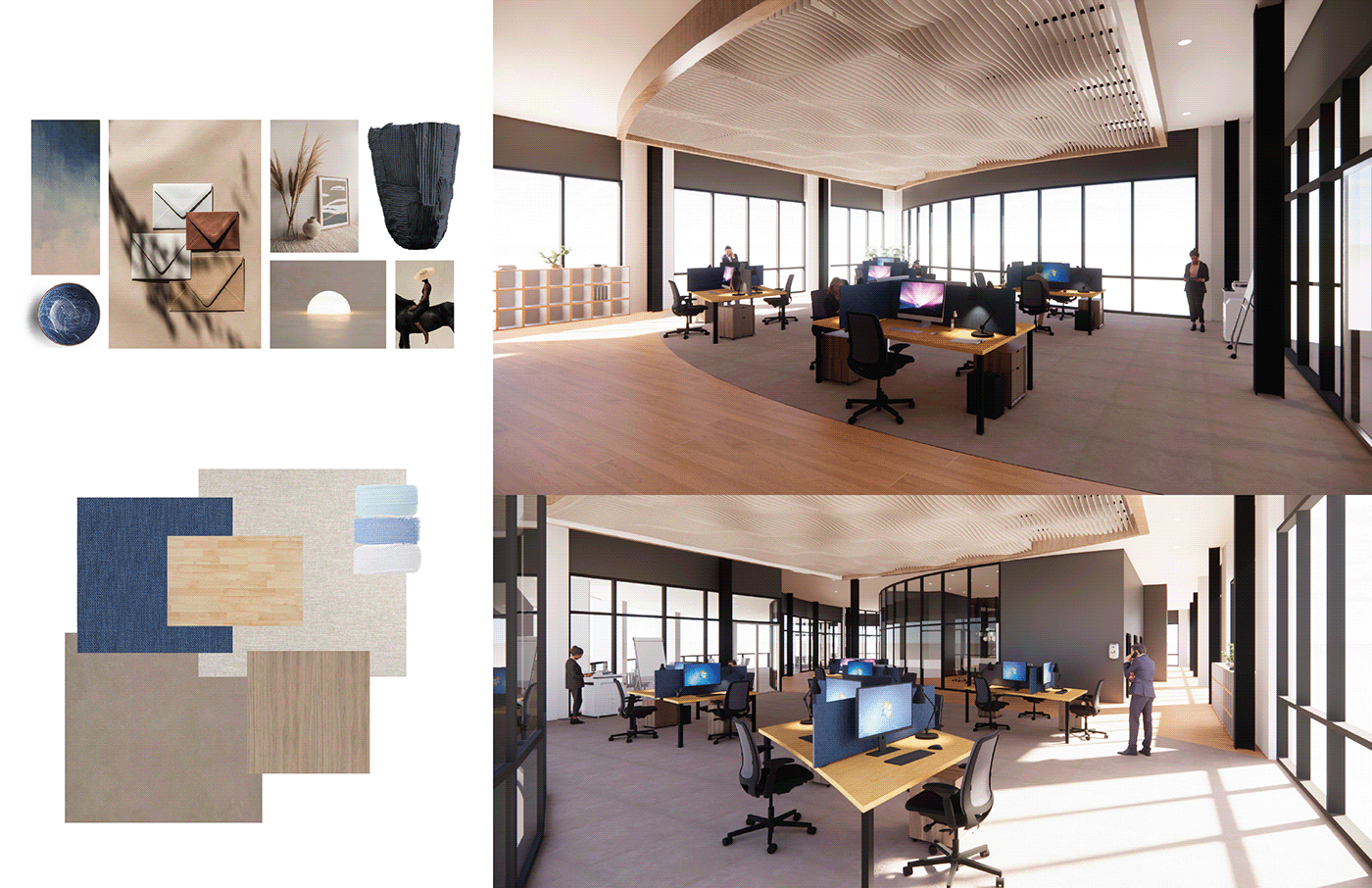 architecture design Interior Architecture interior design  mfa Office Office Design Project Steelcase Student work