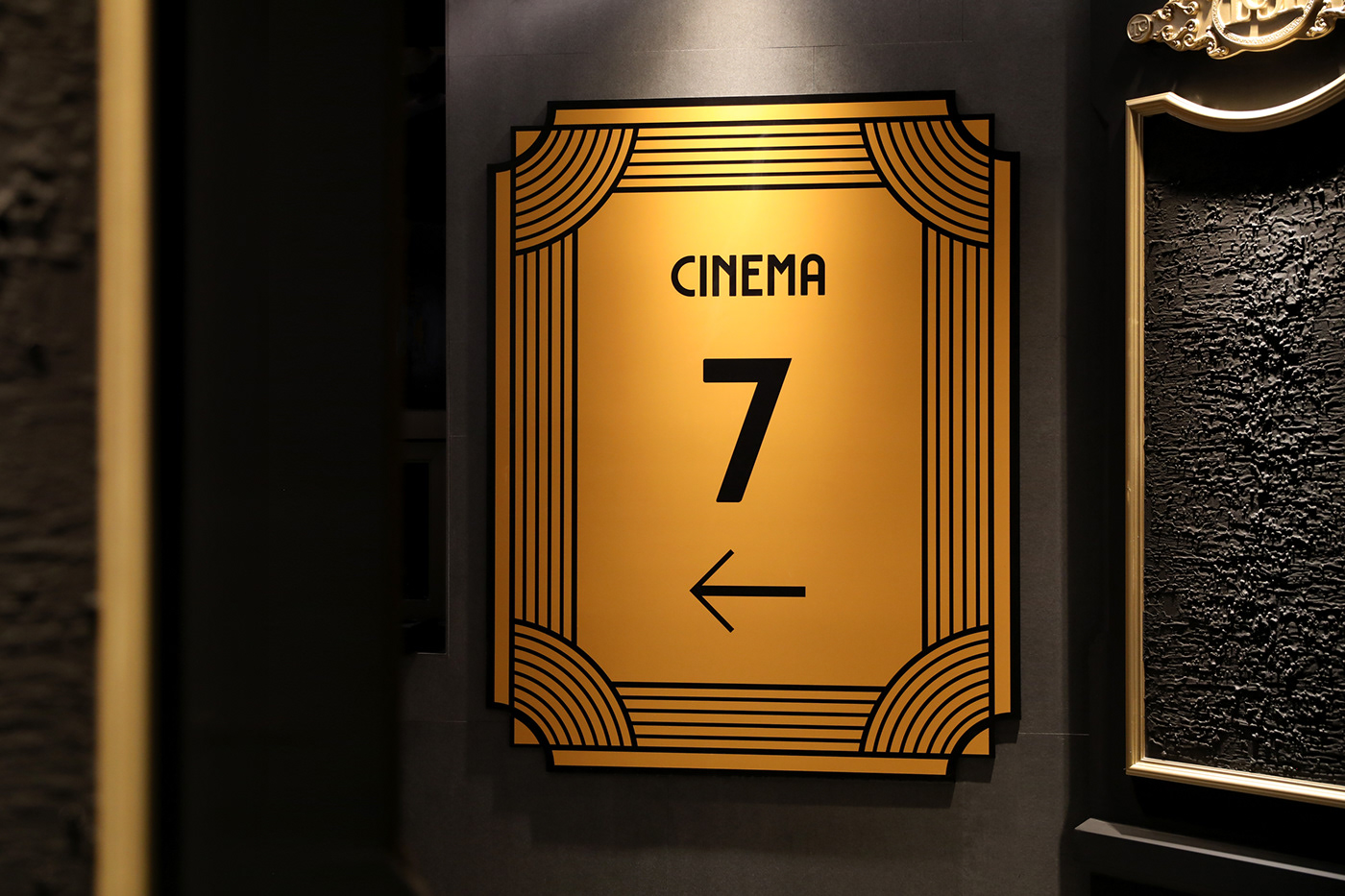 branding  Cinema graphic Interior package pictogram Signage modern vintage Retro