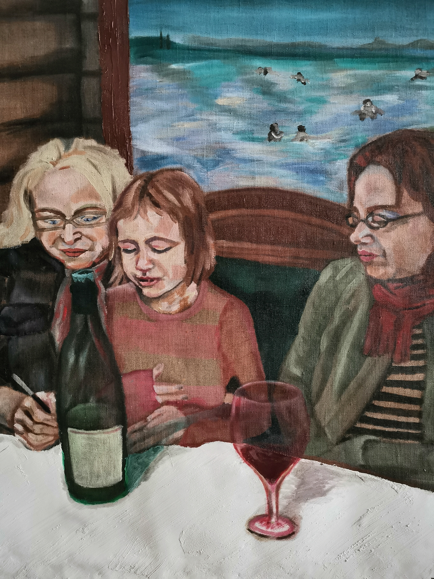 art artits painting   portrait wine