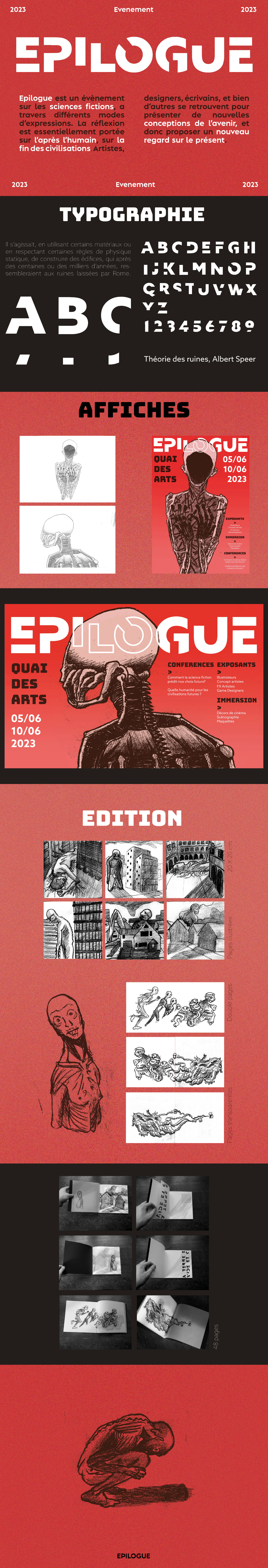 affiche apocalypse designgraphique dessin Drawing  edition endoftheworld graphic design  graphisme Typographie