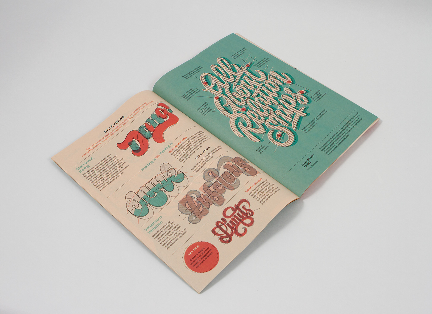 award winning Booklet design lettering newspaper photoshoot Style Guide workbook