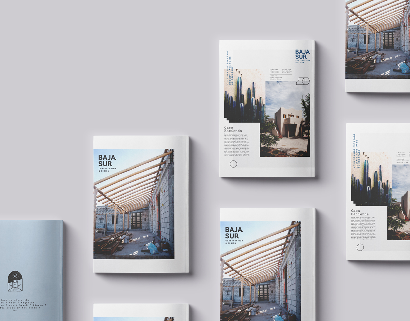 logo mexico architecture construction editorial magazine Ocean rustic Stationery Collateral