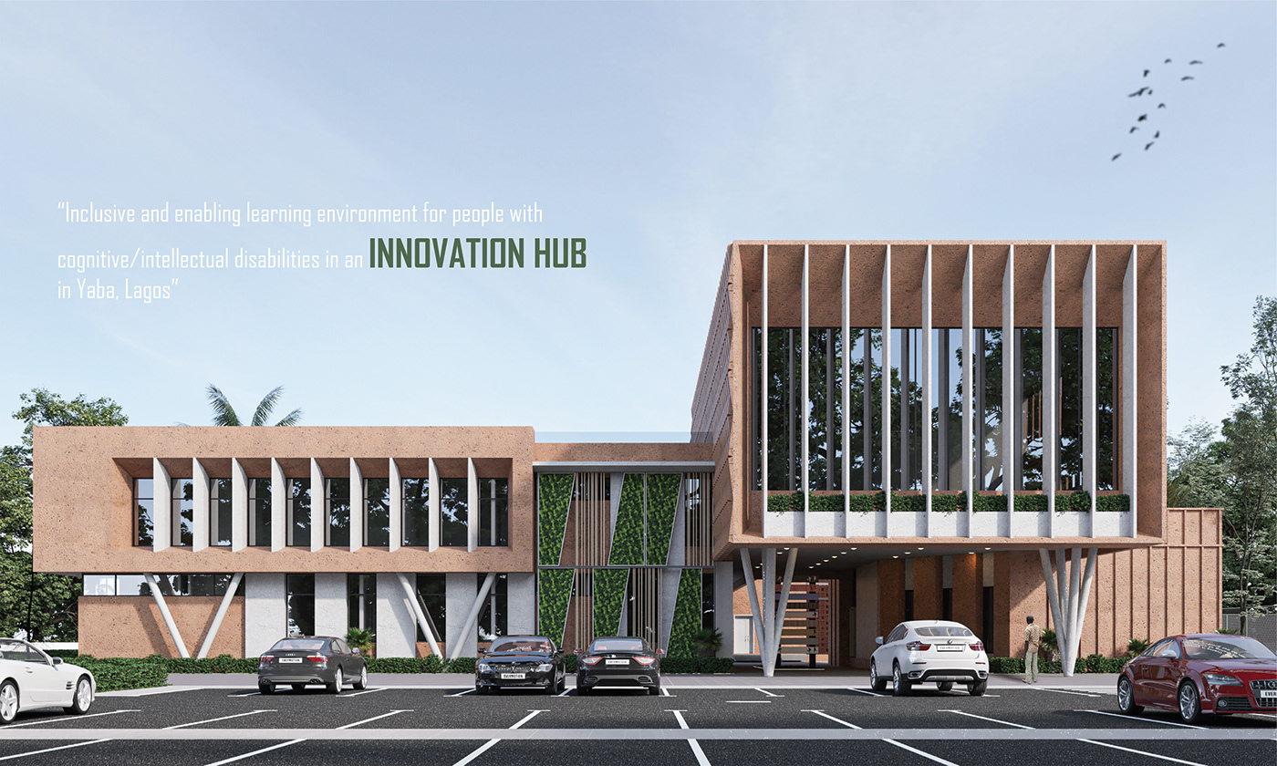 african architecture vernacular architecture innovation center ILLUSTRATION  Sustainable Design Cognitive disabilities intellectual disabilities Masters Thesis Vocational Center vocational education