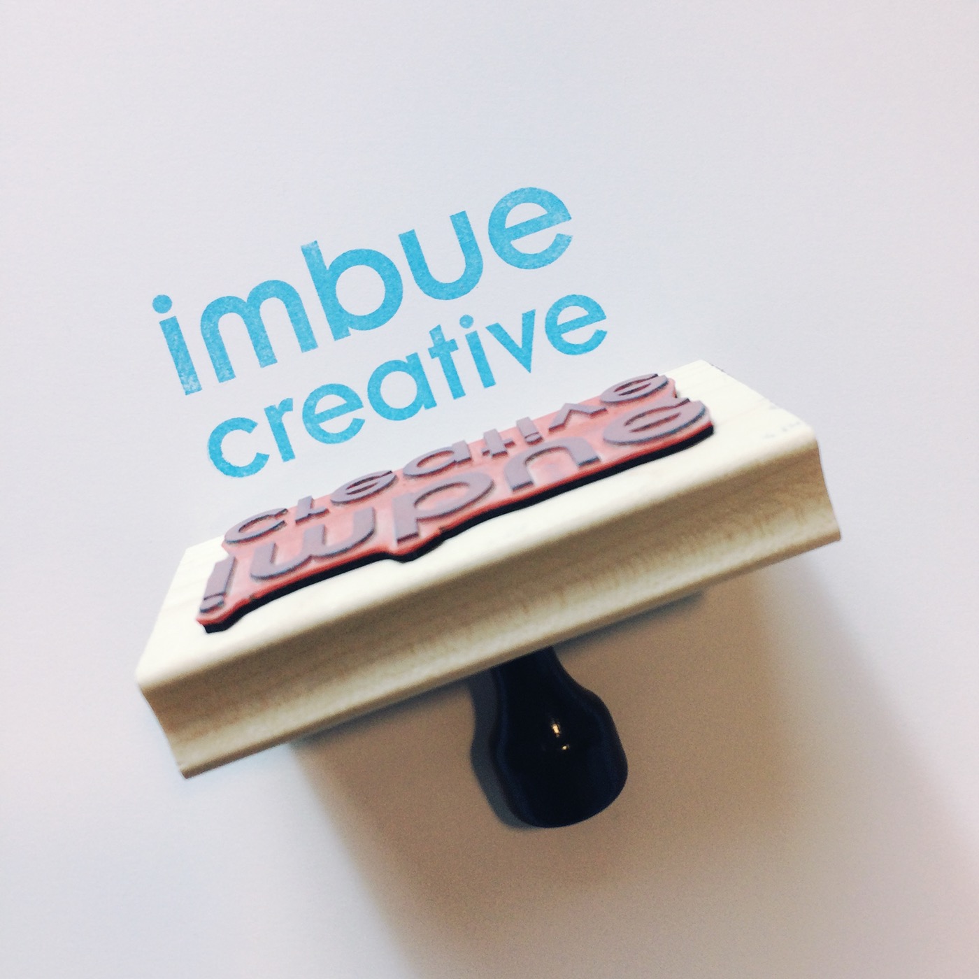 stamp rubber Rubber Stamp Imbue creative agency Advertising  mark logo