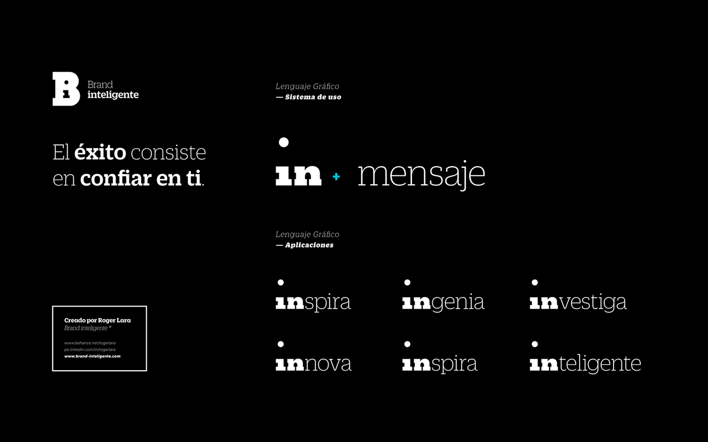 brand inteligente roger lara lima peru logo minimal Logotype art marca identidad imagen corporativo