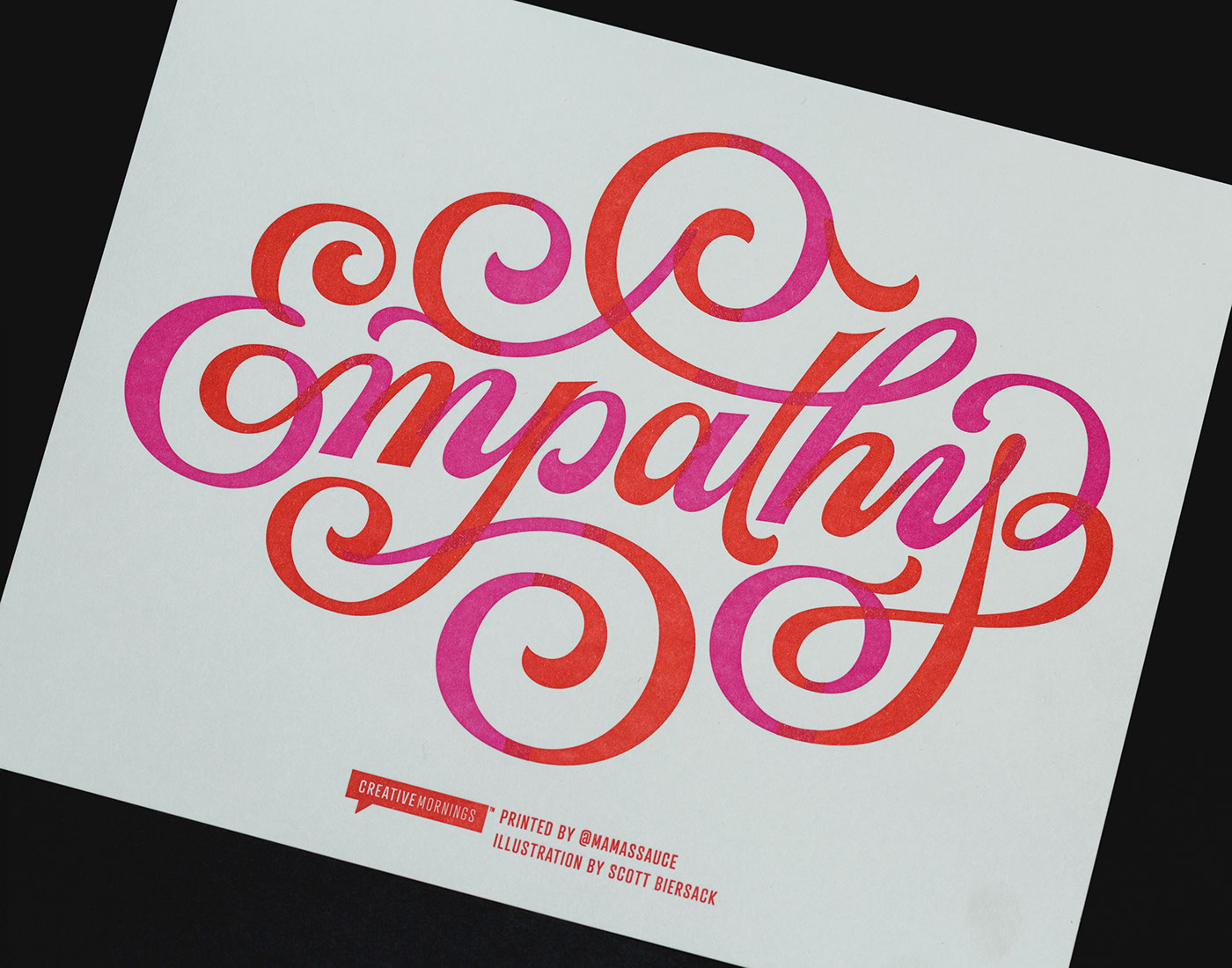 creative morning creative mornings mamas sauce print letterpress lettering type empathy