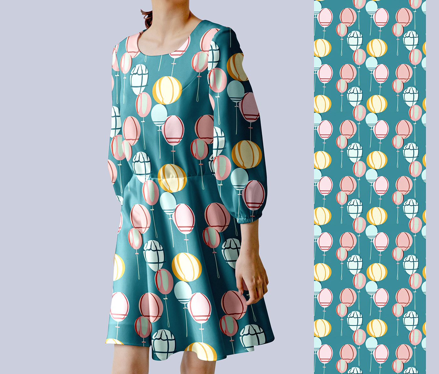 dress design surface design textile funky colorful artwork Patterns and Repeats